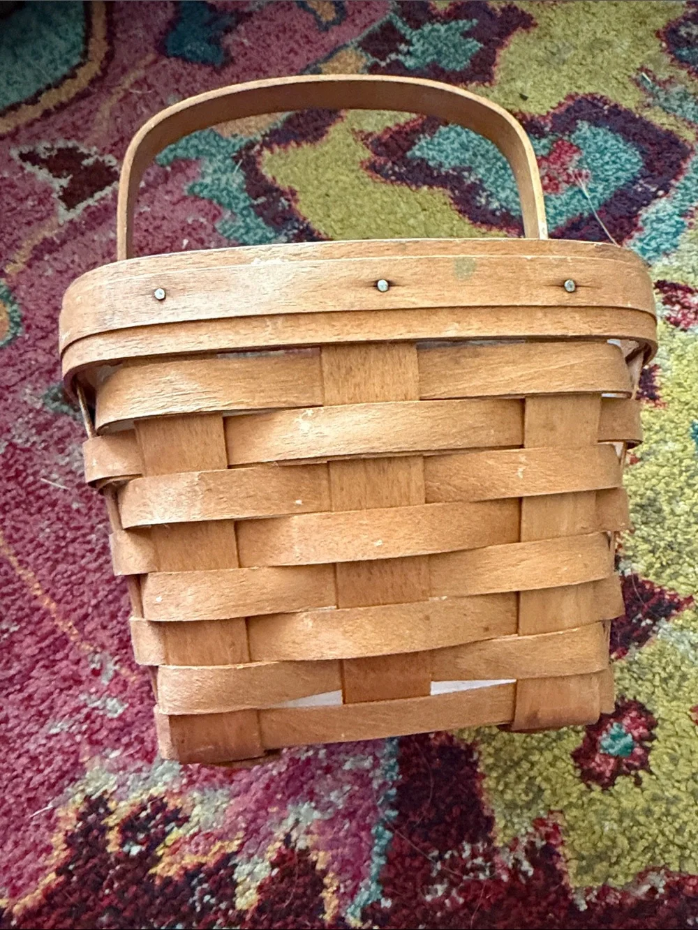 Vintage Longaberger Woven Basket with Handle